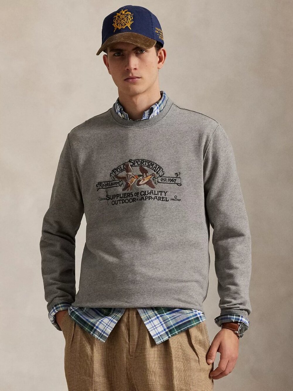 Men's Polo Ralph Lauren Polo Sportsman Fleece Sweatshirt - Heather Gray
